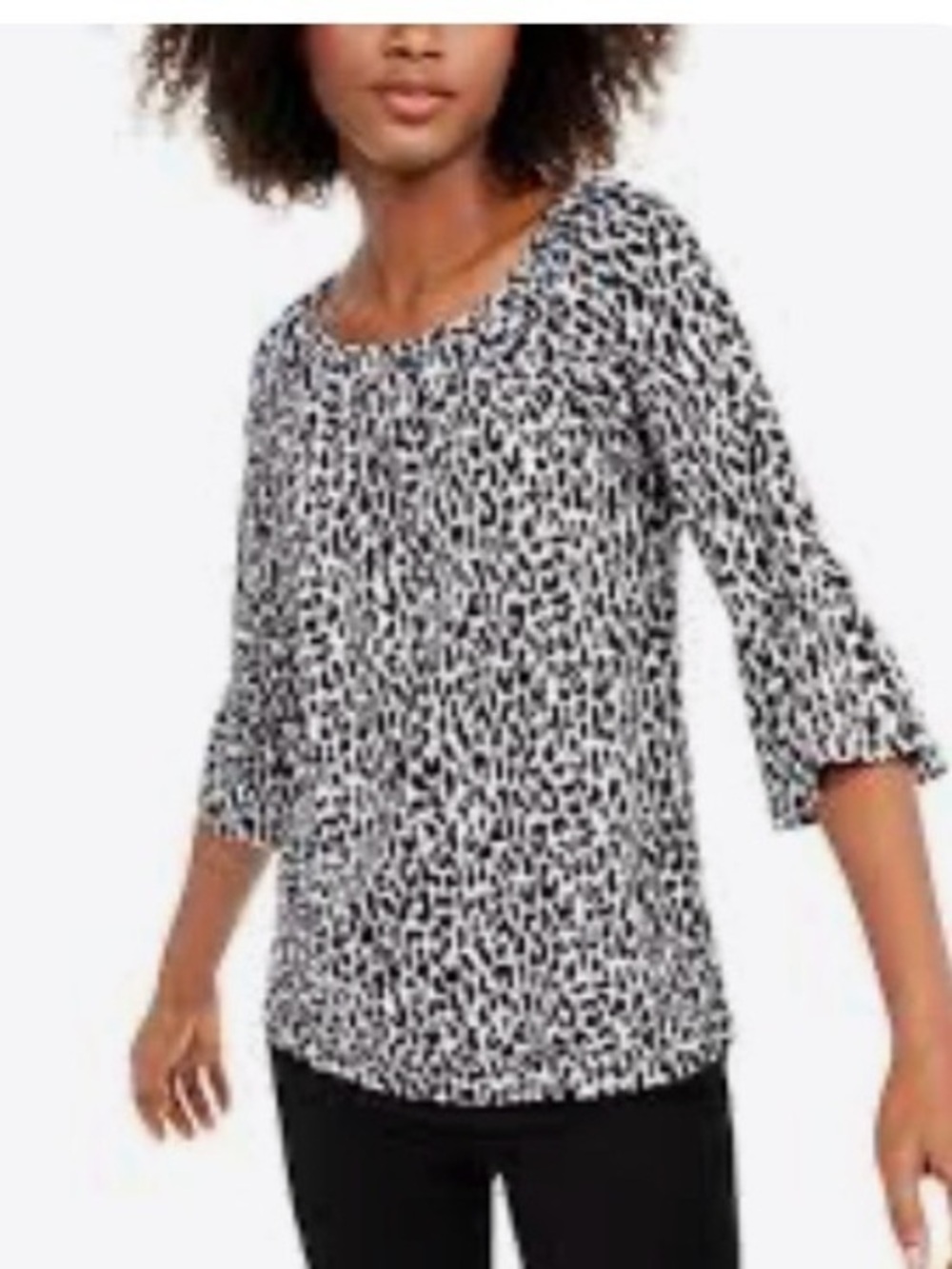 Michael Kors Bell Sleeve Leopard Top